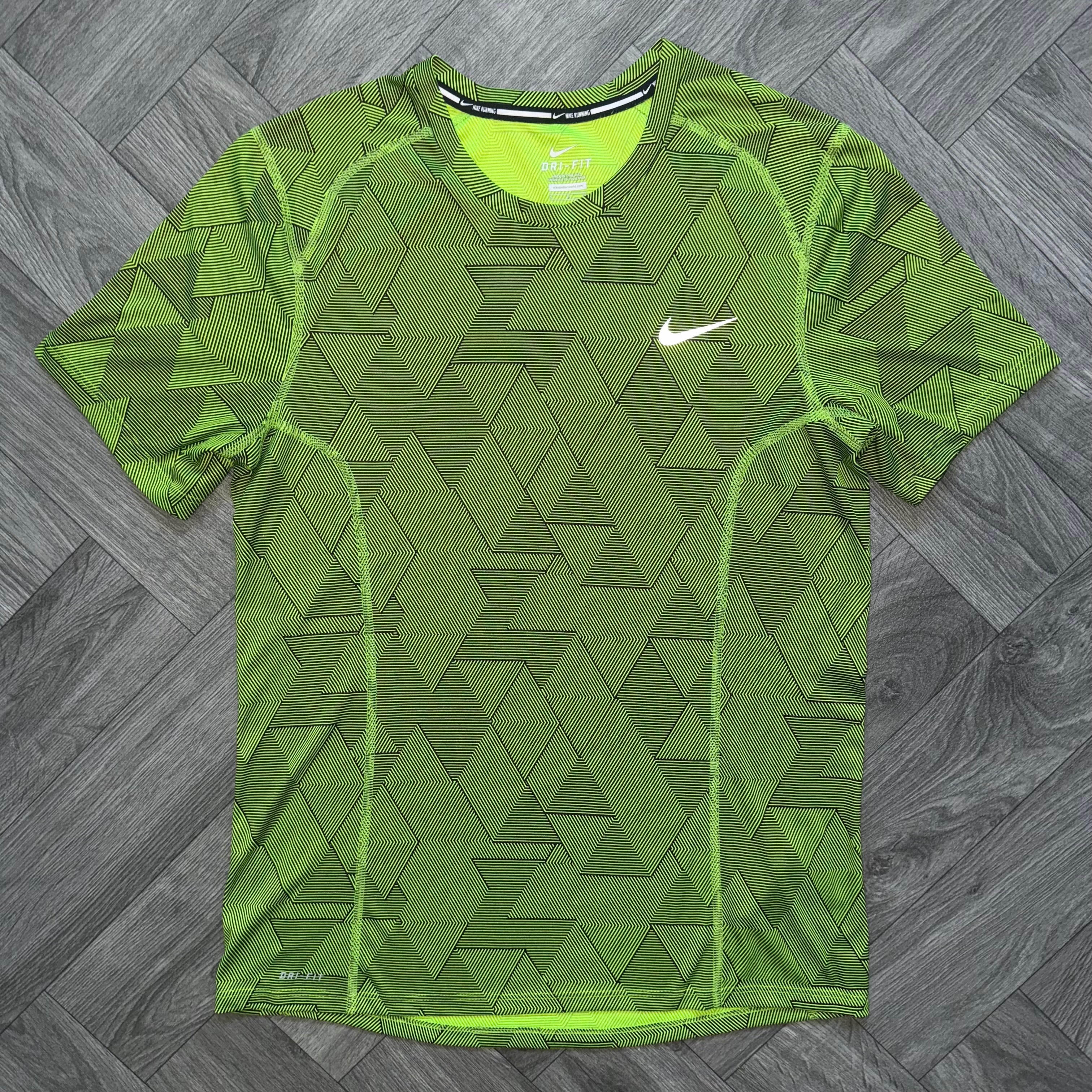 Neon Green Nike Geometry Camo Tee
