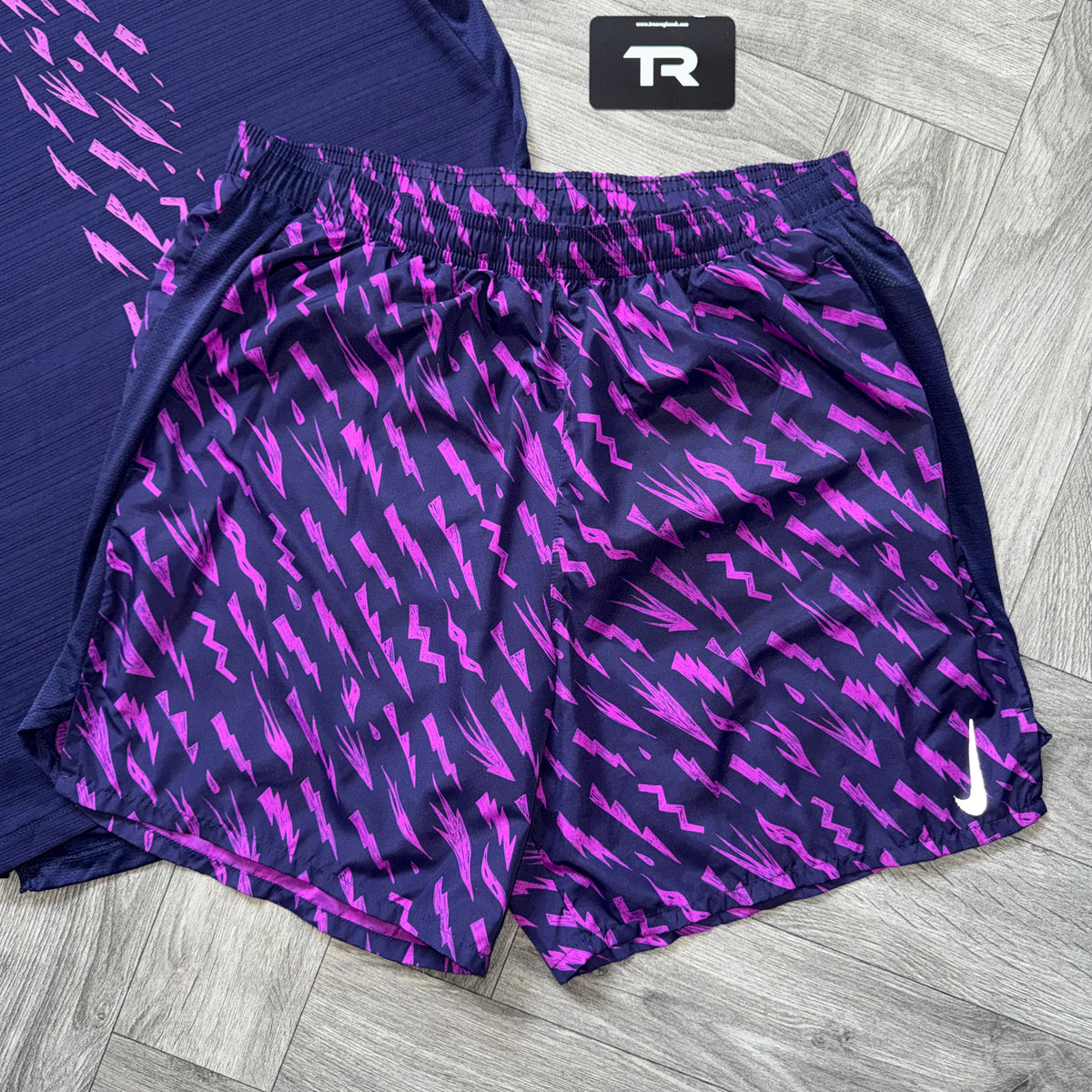 Purple Nike Bolt Shorts