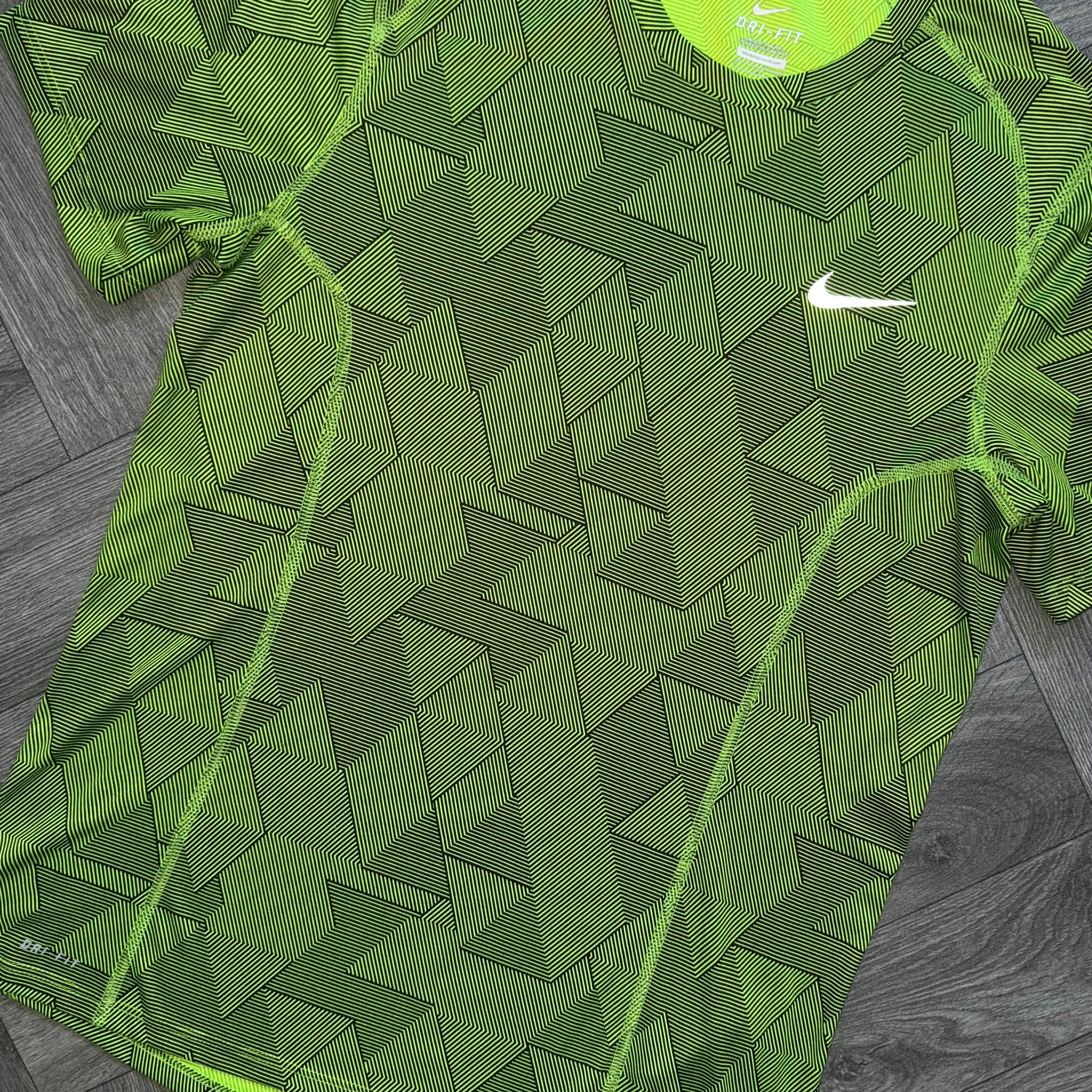 Neon Green Nike Geometry Camo Tee