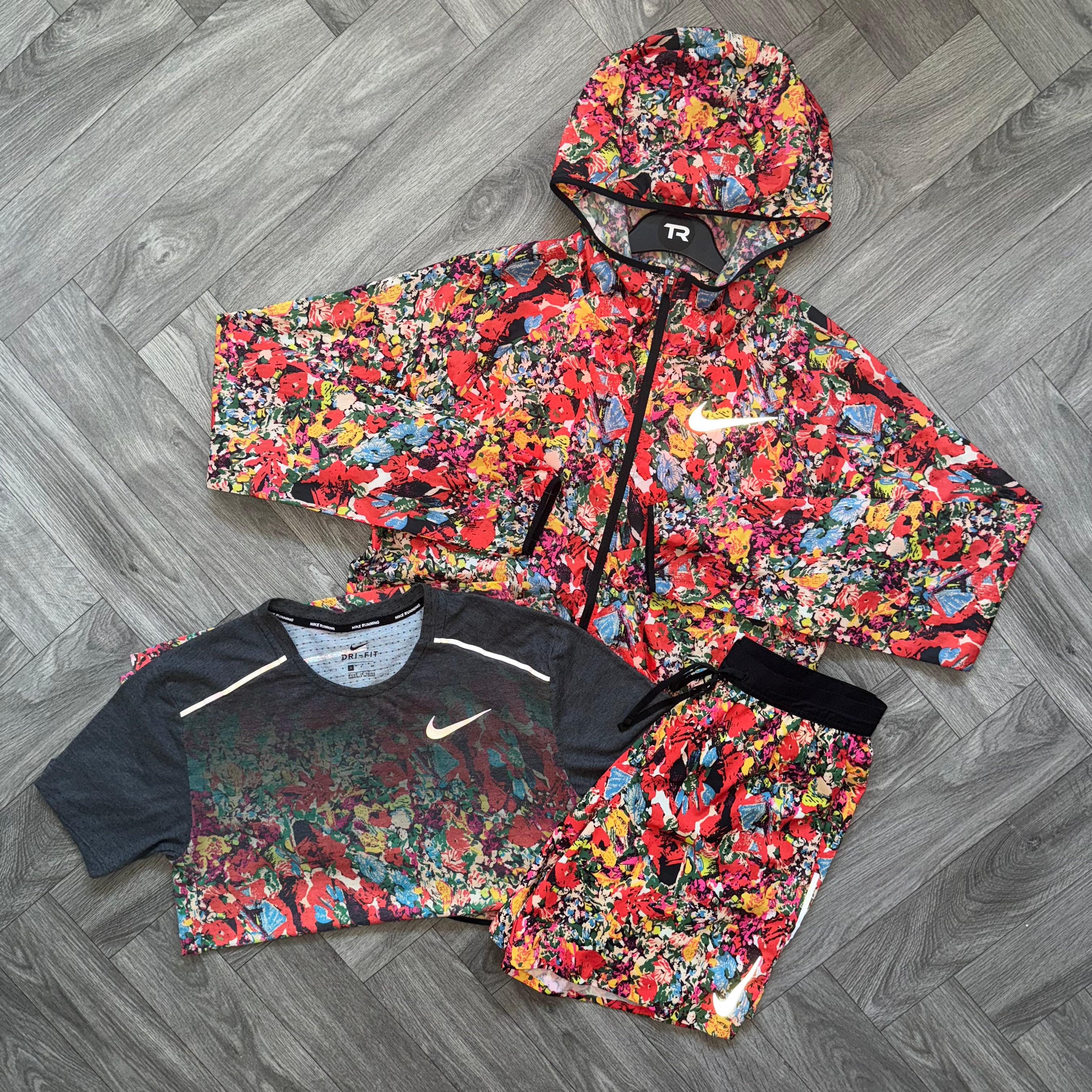 Orange Nike Floral 3-Piece Set
