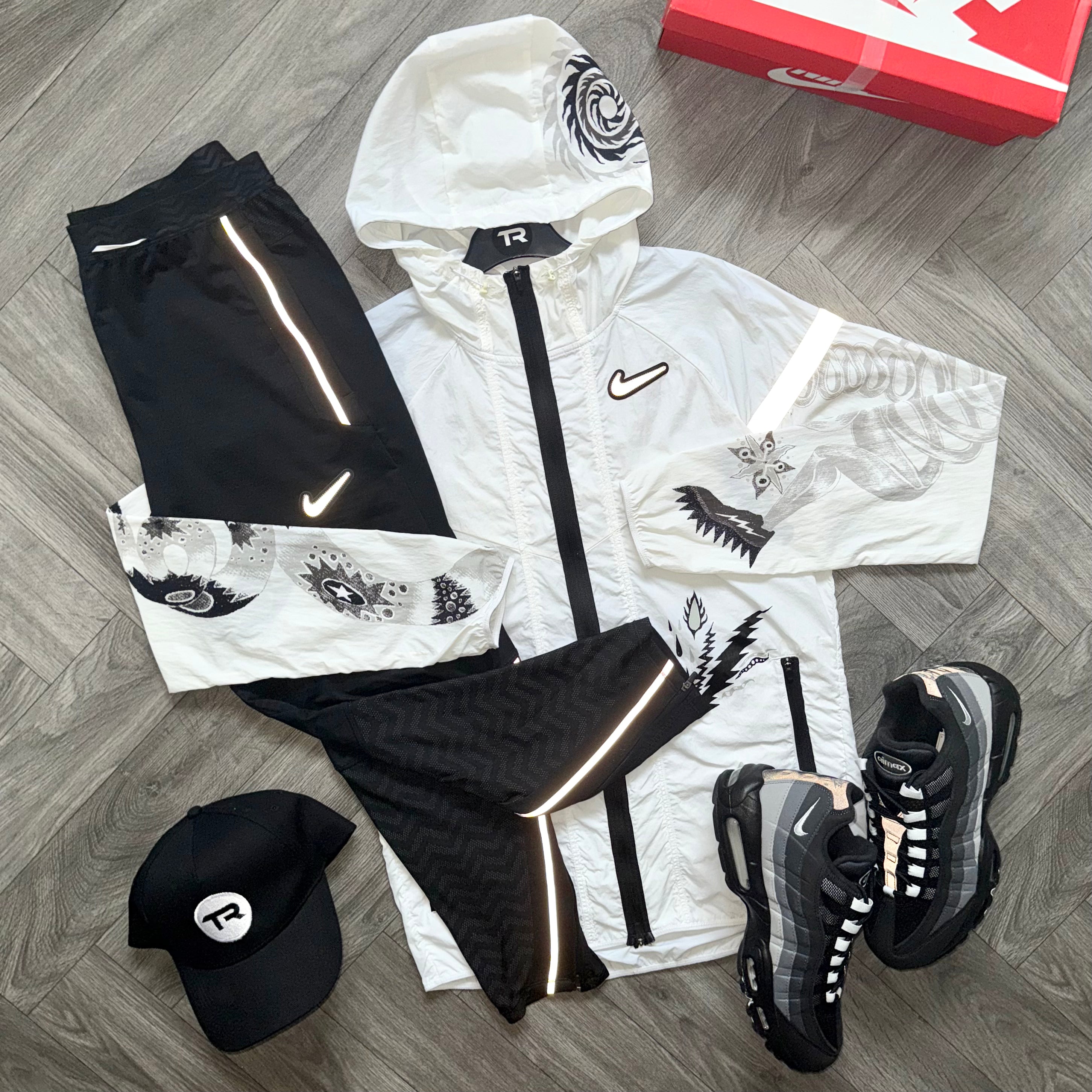 White Nike Dragon Tracksuit Set