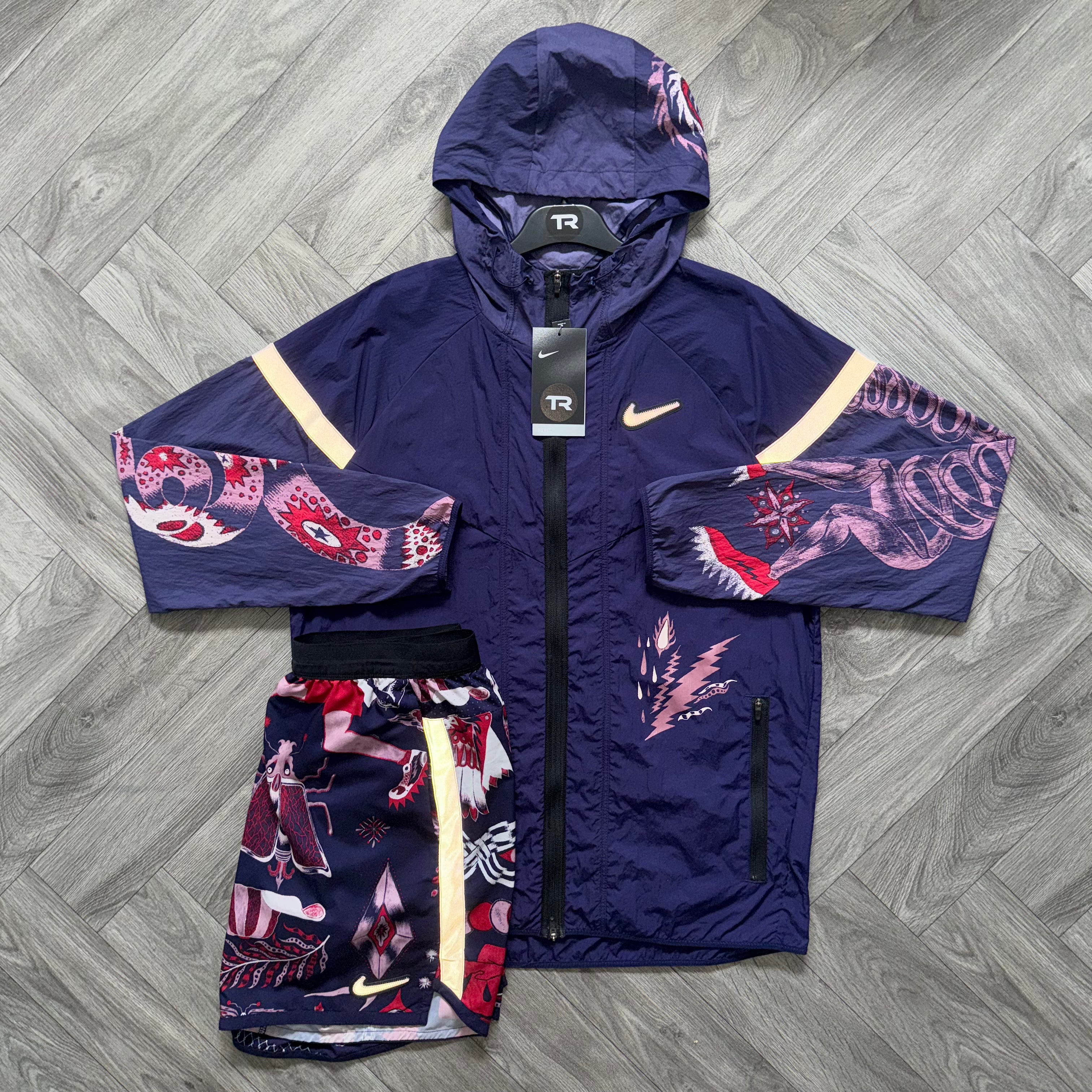 (New) Midnight Purple Nike Dragon/Bolt Tracksuit Set