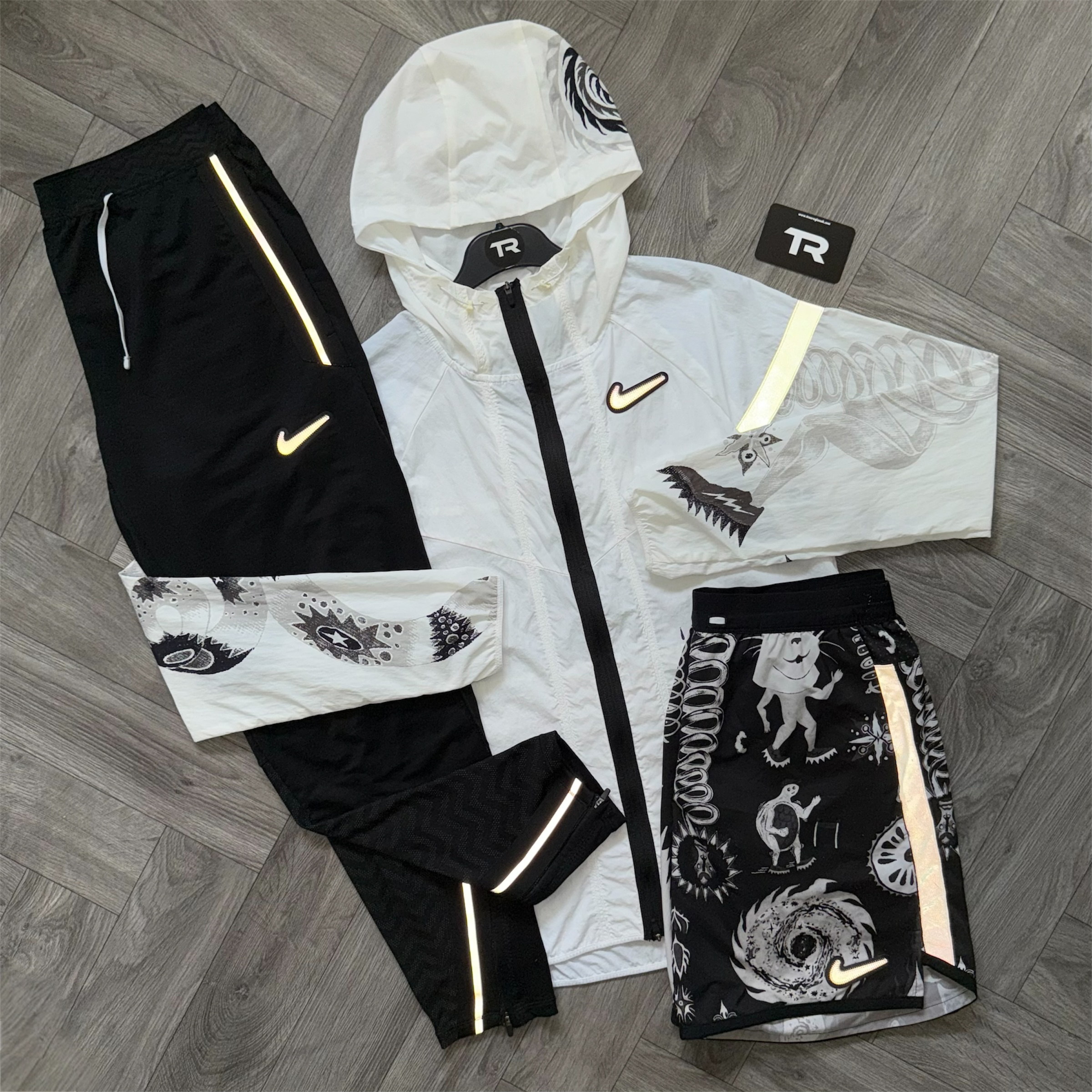 White Nike Dragon 3-Piece Tracksuit Set