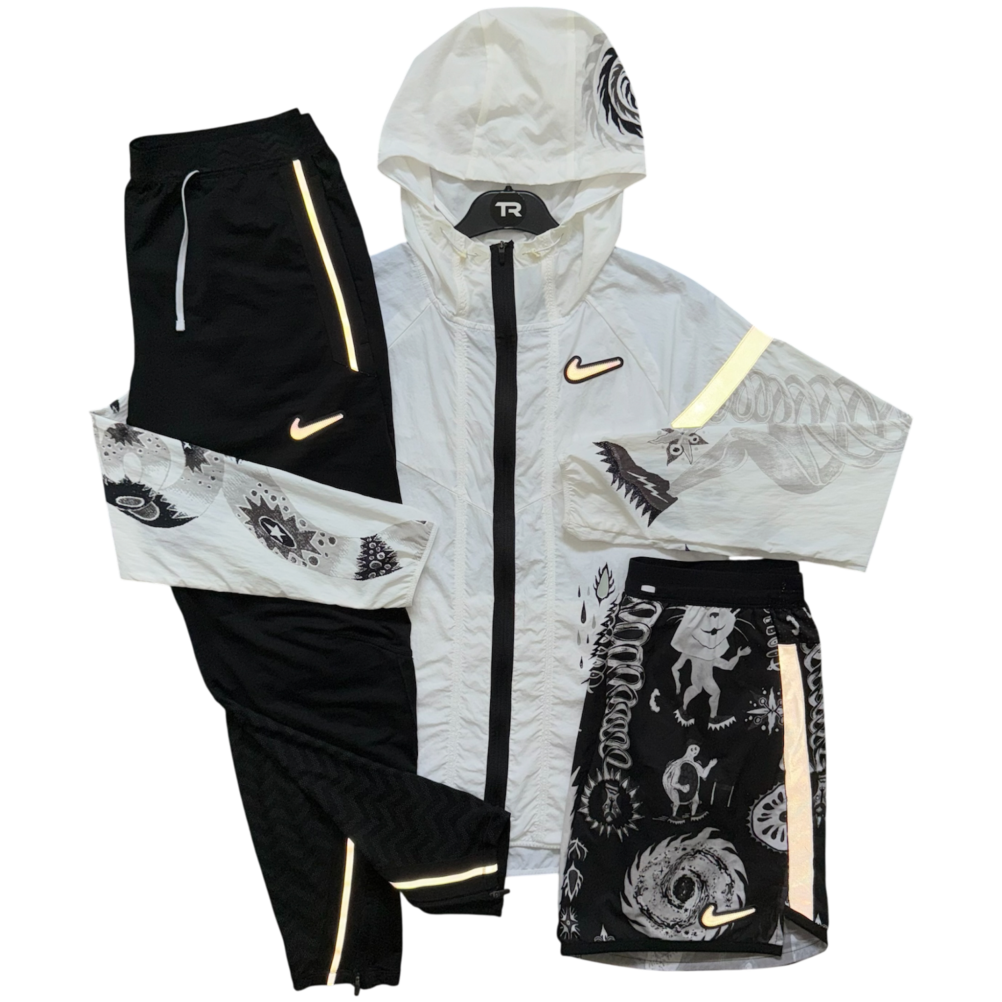 White Nike Dragon 3-Piece Tracksuit Set