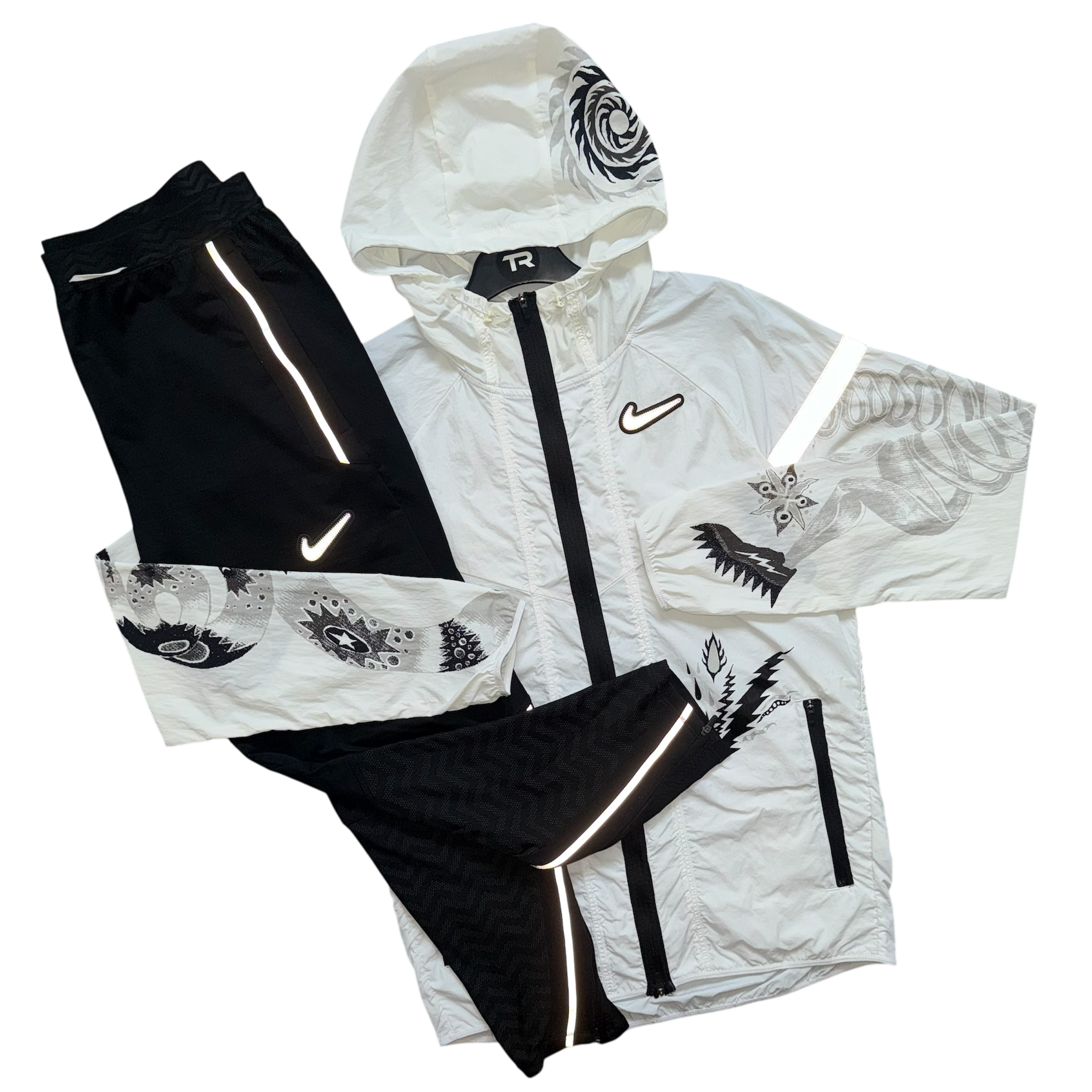 White Nike Dragon Tracksuit Set