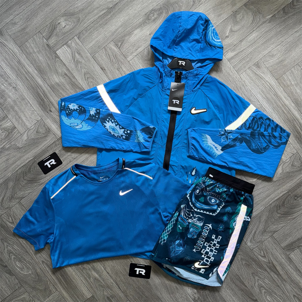 (New) Blue Nike Dragon 3-Piece Set