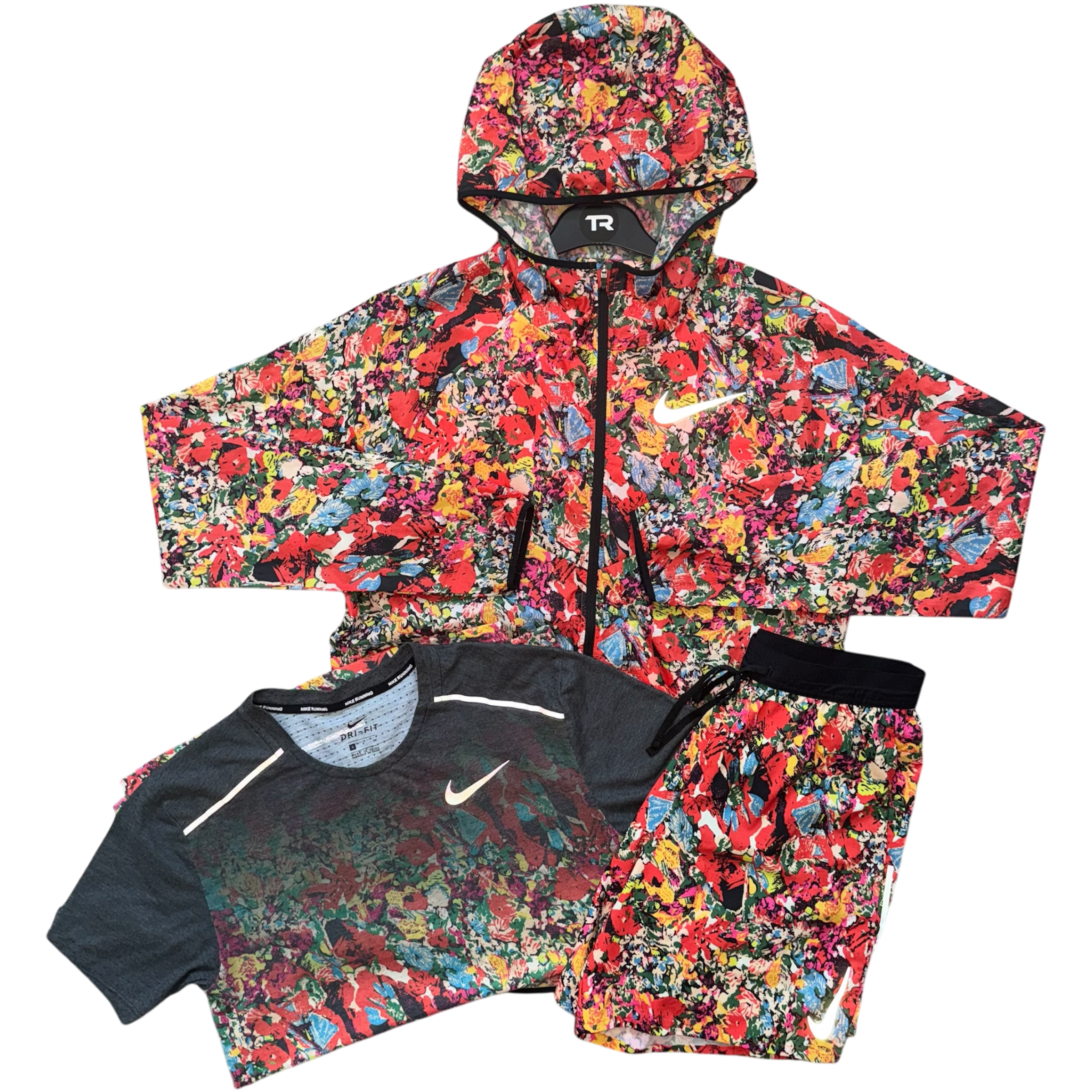 Orange Nike Floral 3-Piece Set