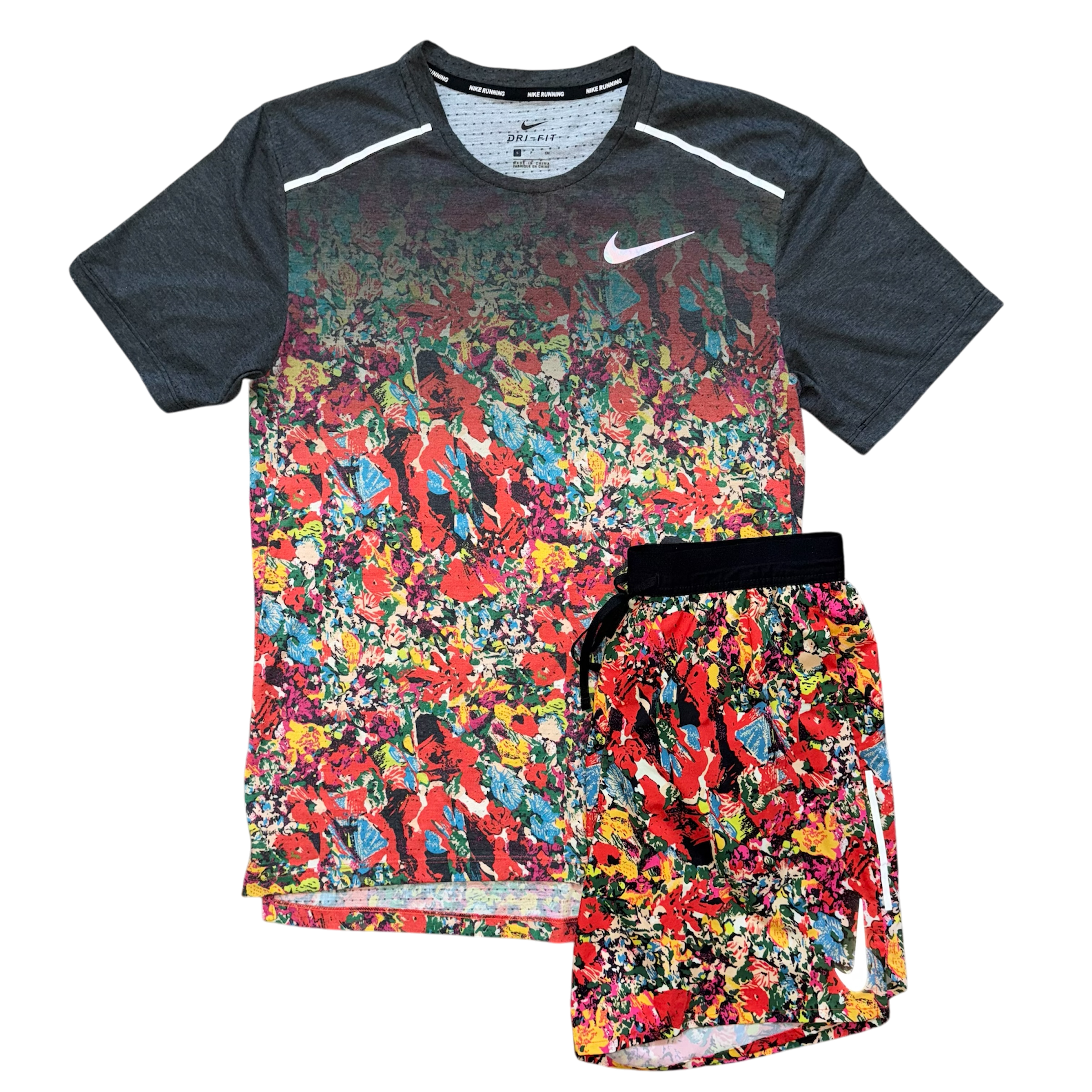 Orange Nike Floral Miler Set