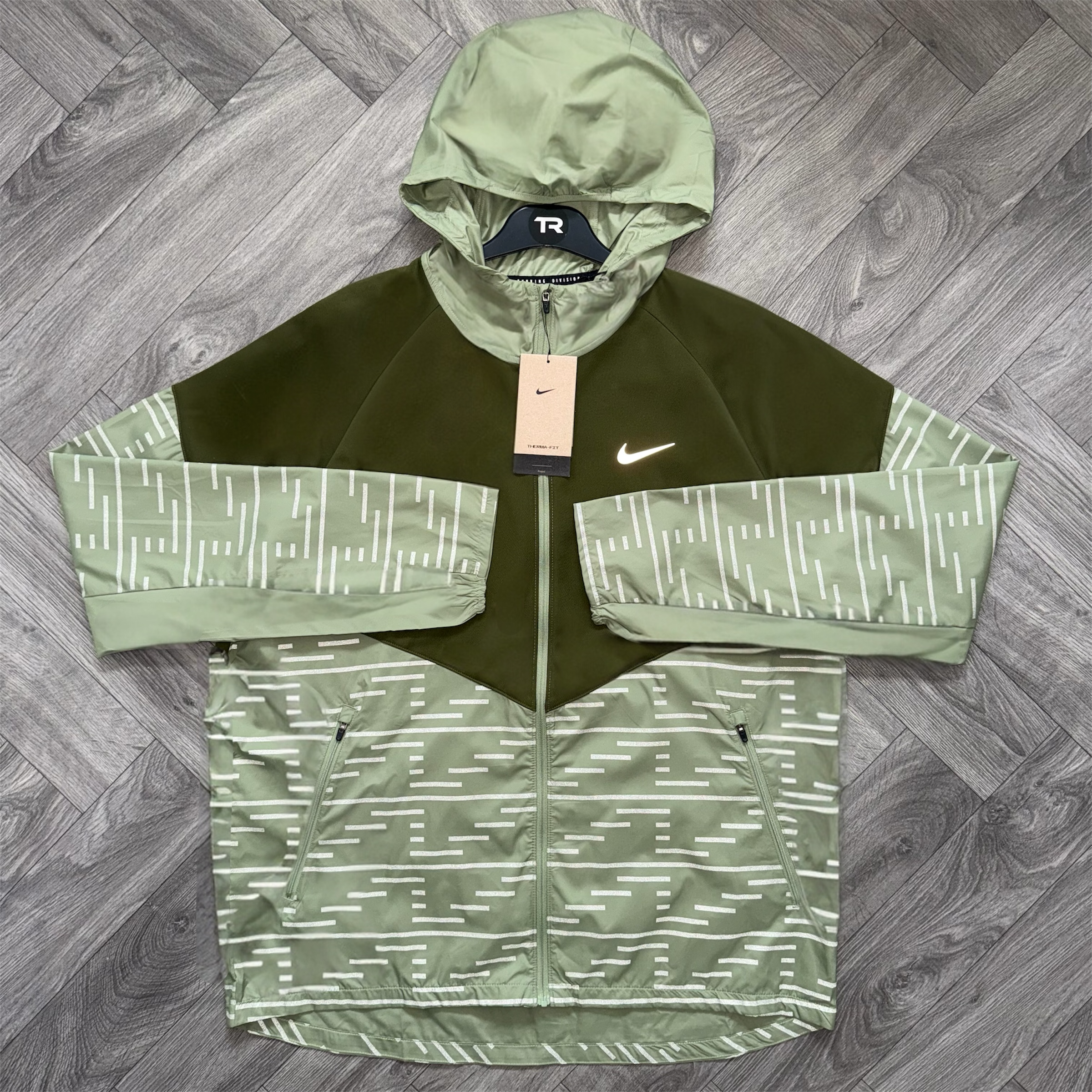 Khaki Nike Therma-Fit Reflective Windrunner