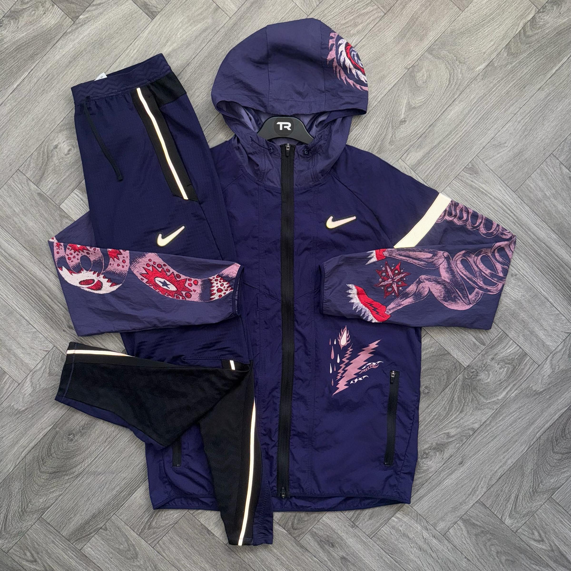 Midnight Purple Nike Dragon Tracksuit Set