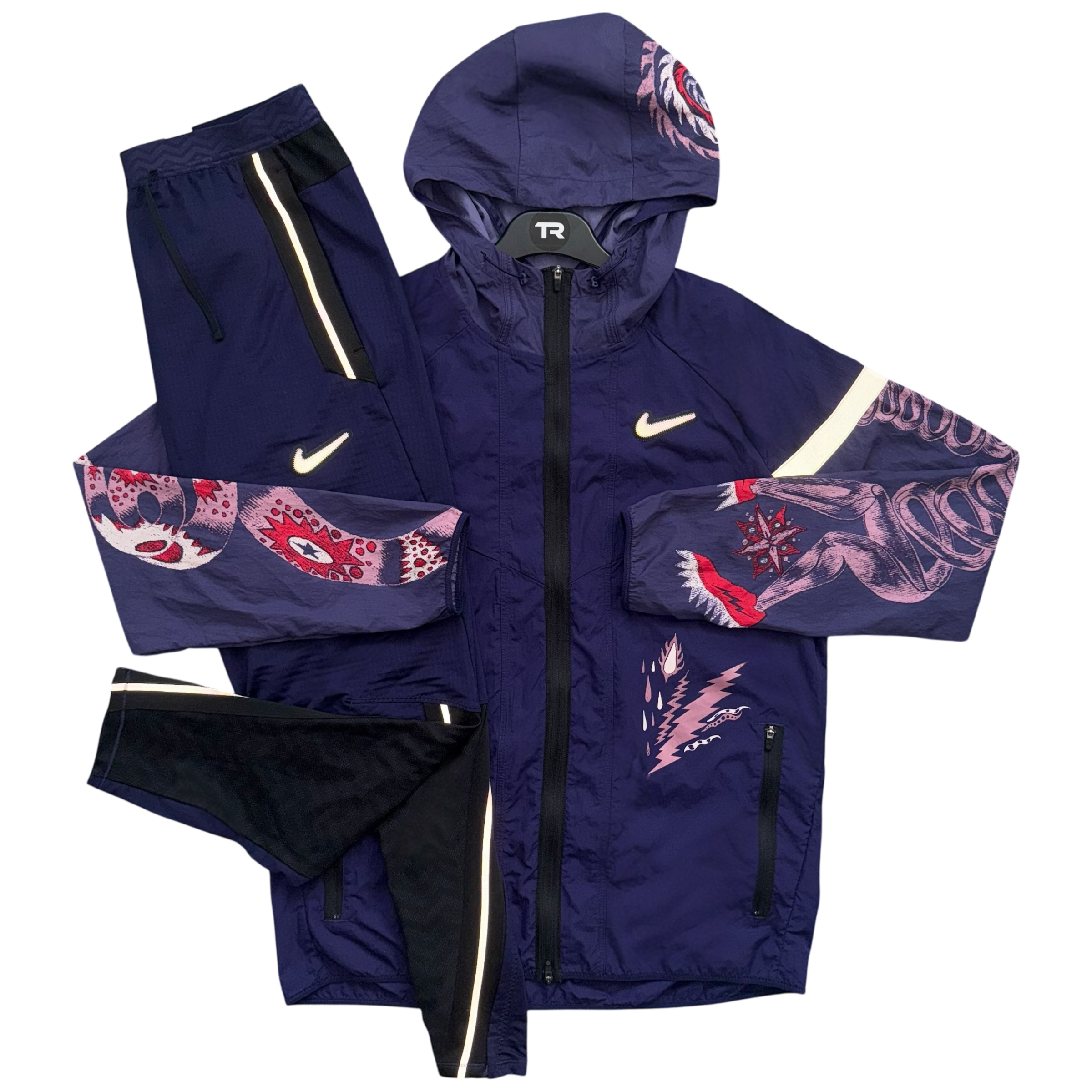 Midnight Purple Nike Dragon Tracksuit Set