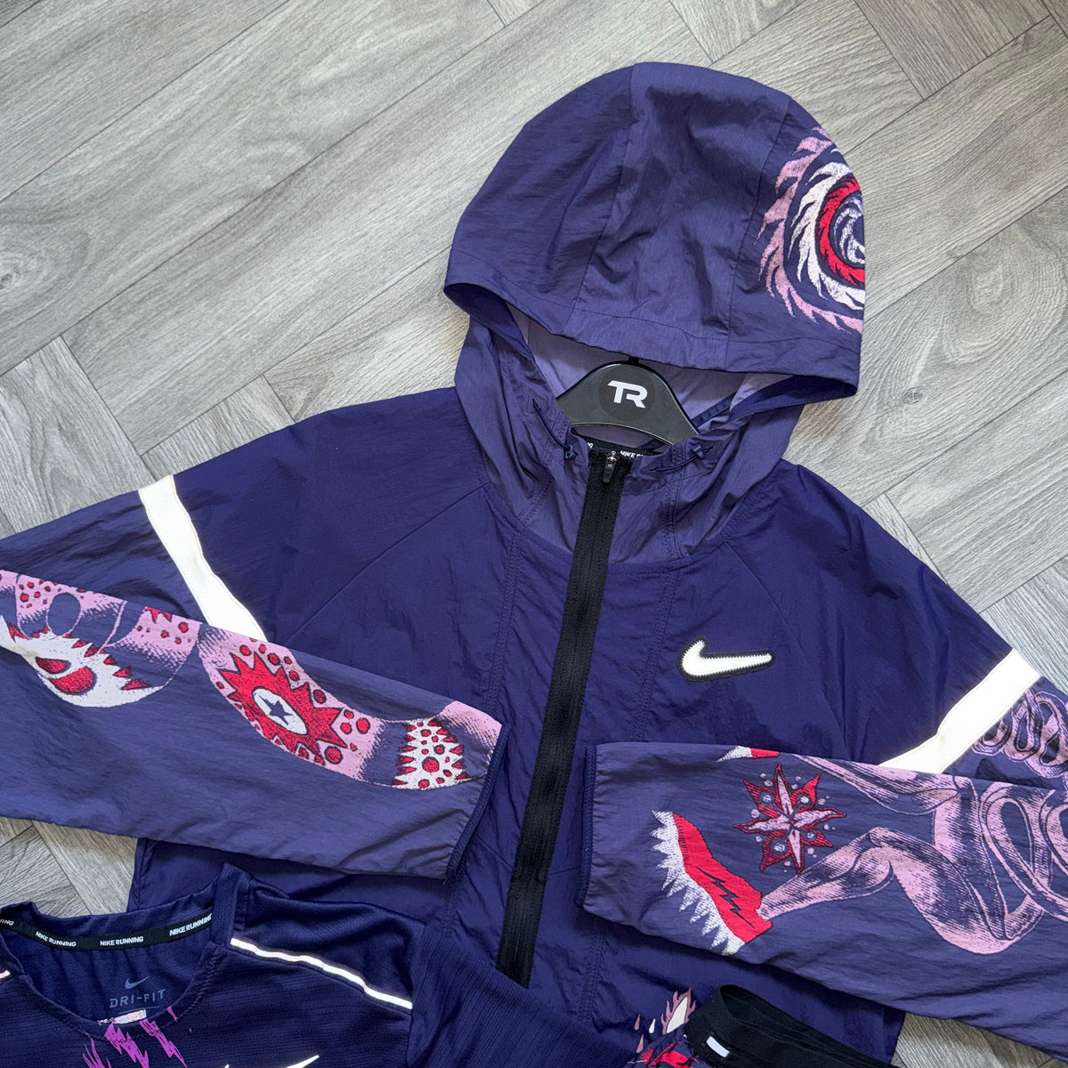 Midnight Purple Nike Dragon + Purple Bolt Miler 3-Piece Set