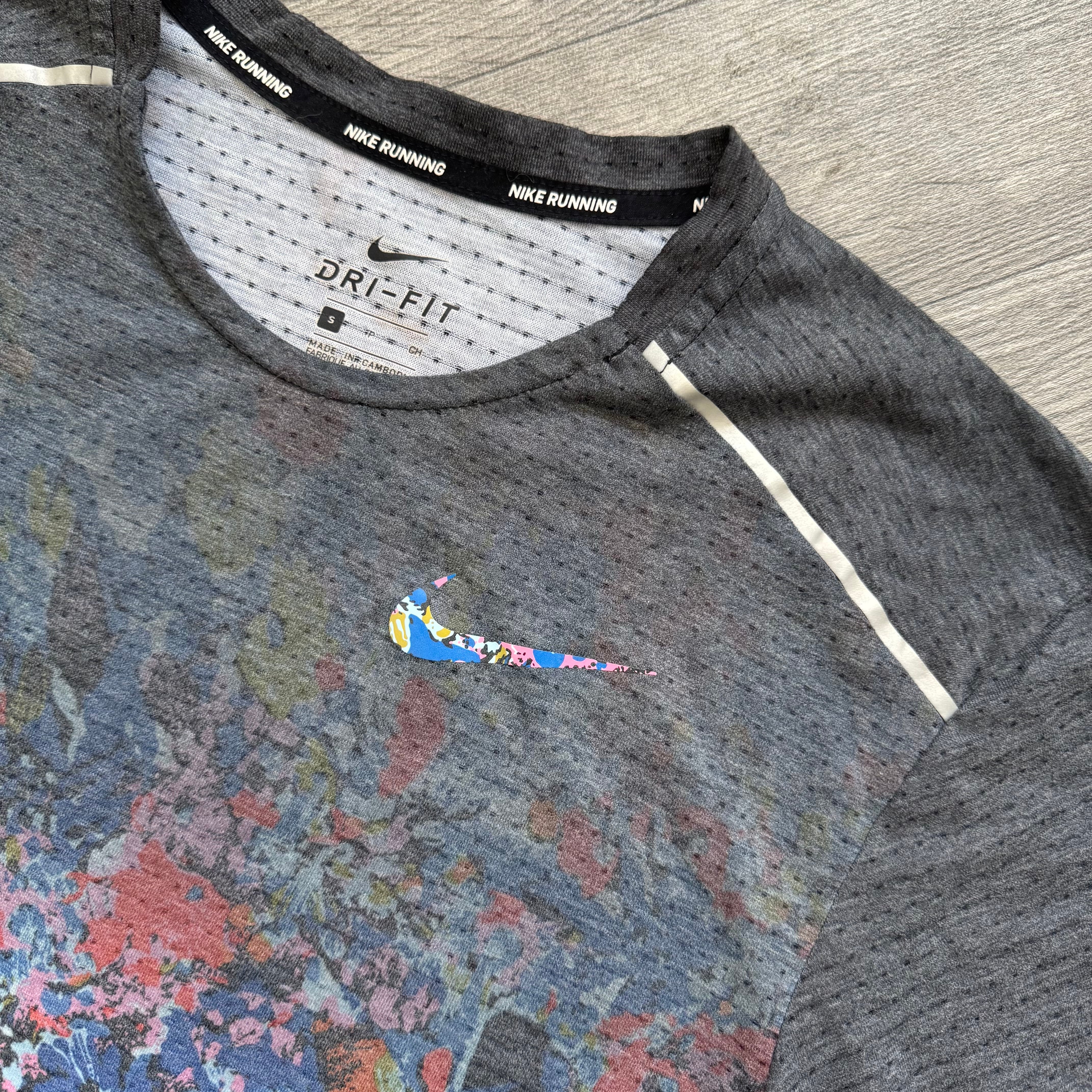 Purple Nike Floral Miler Tee
