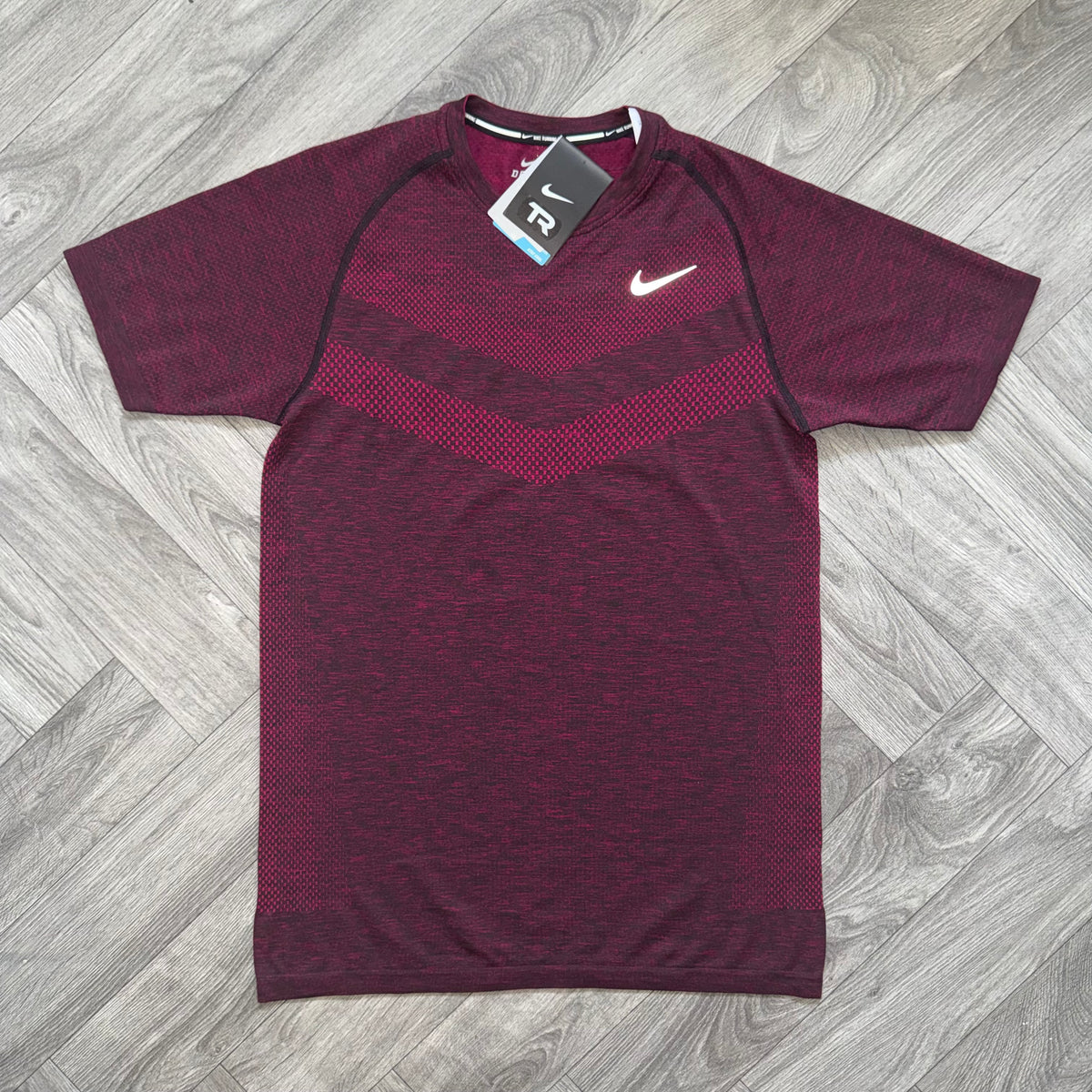 (New) Burgundy Nike Run Fast Live Fearless Tee
