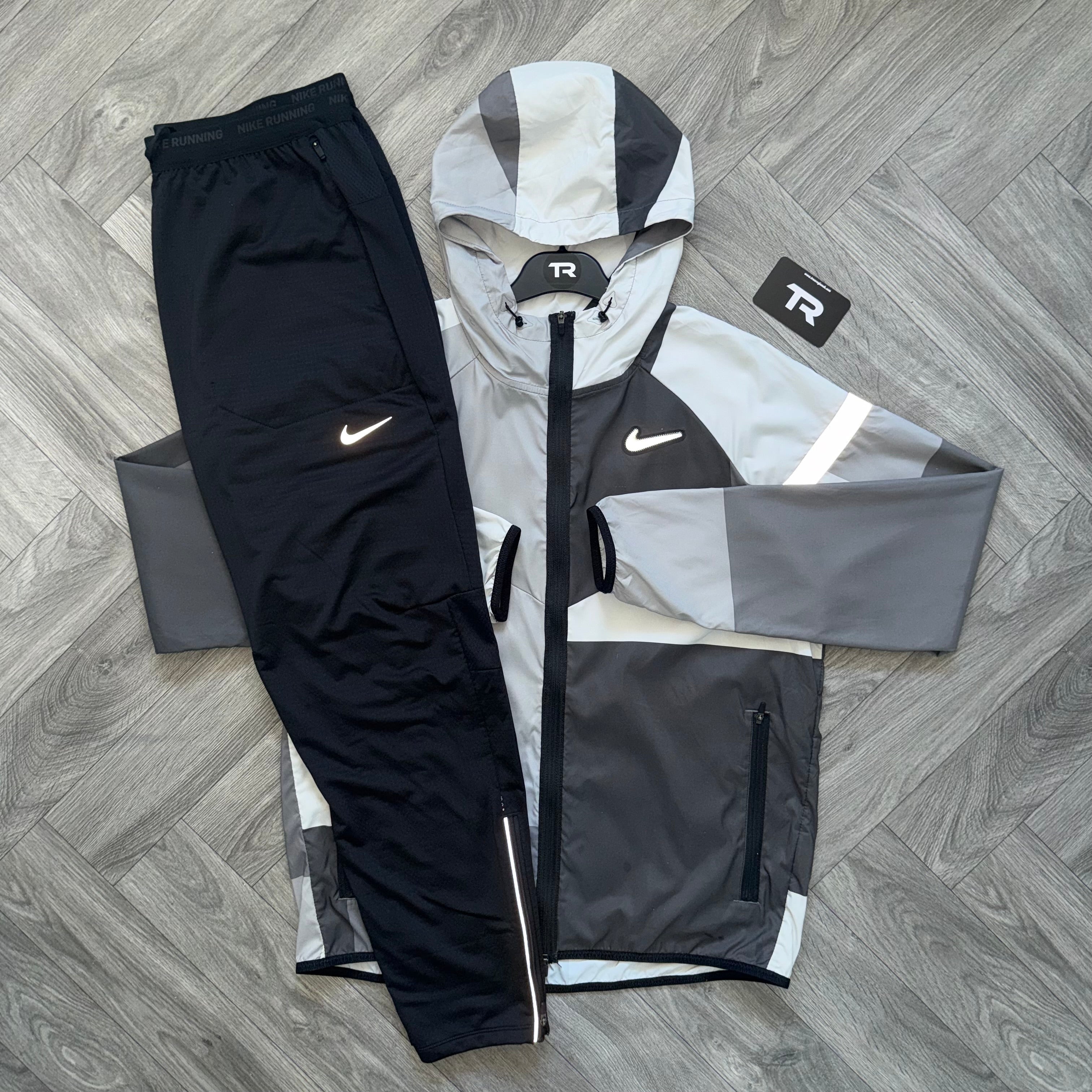 Grey Nike Patchwork Tracksuit Set