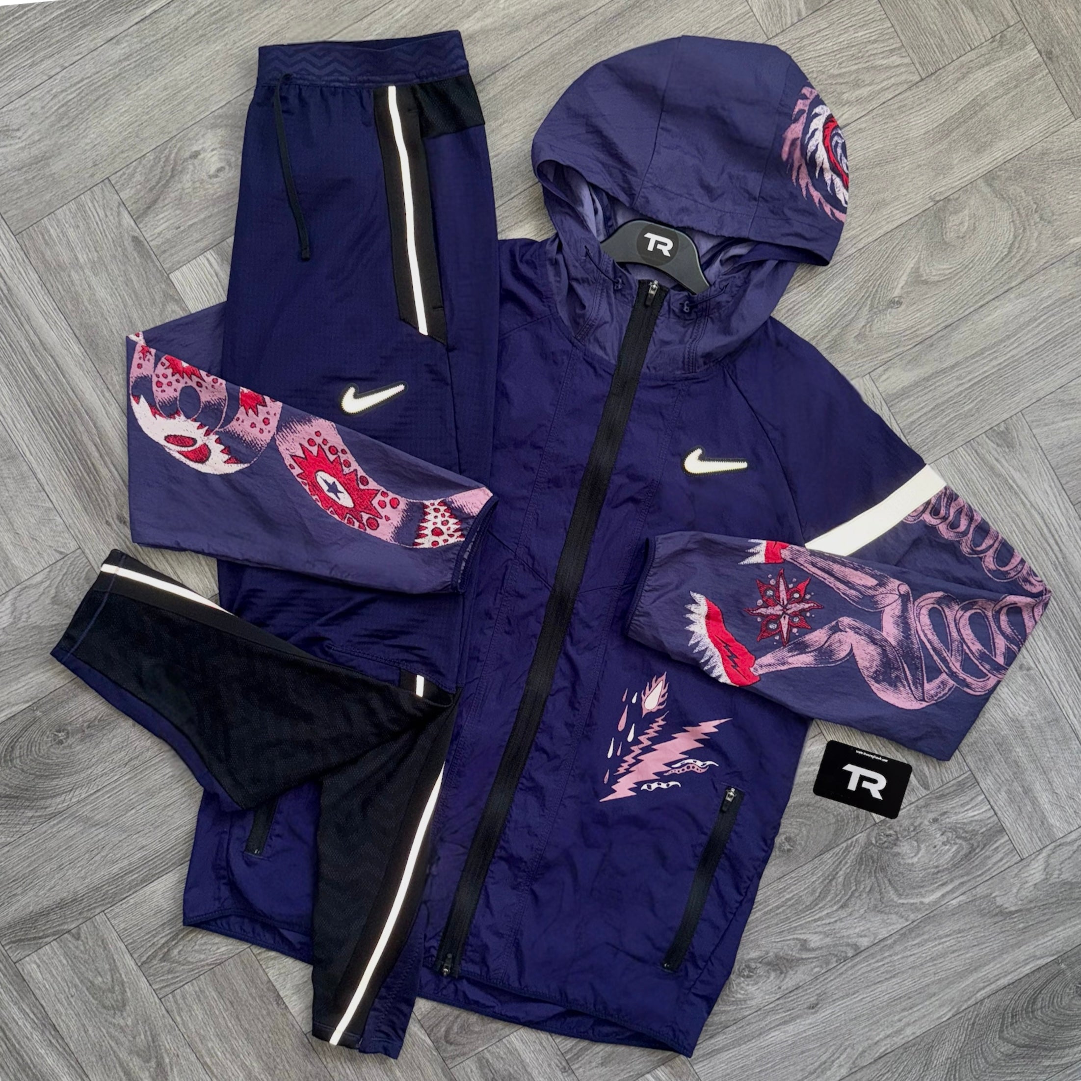 Midnight Purple Nike Dragon Tracksuit Set