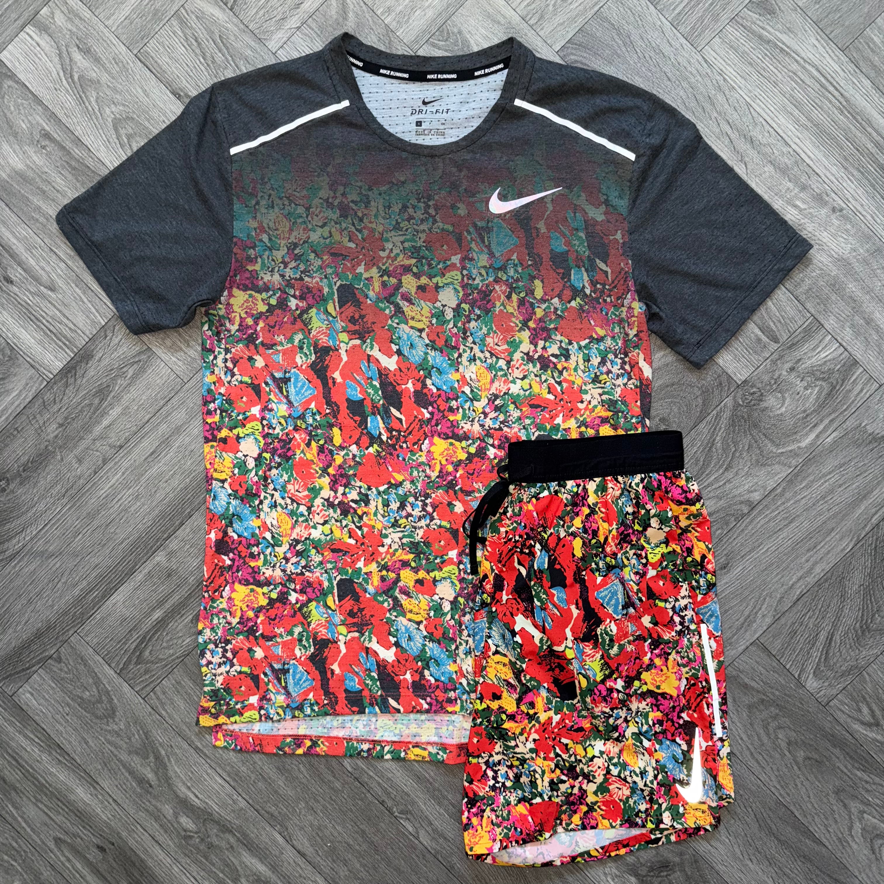 Orange Nike Floral Miler Set