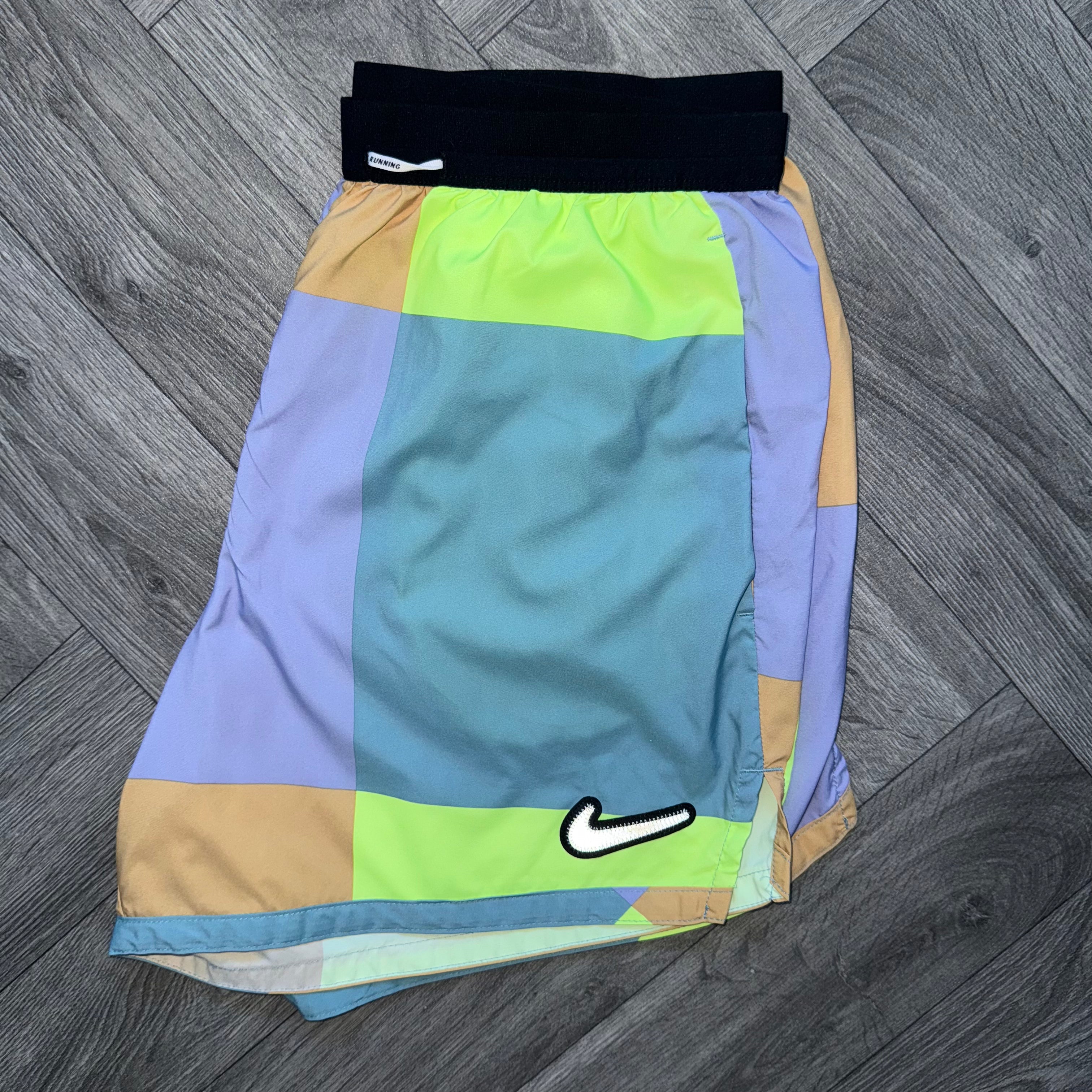 Lilac/Neon Nike Patchwork Shorts