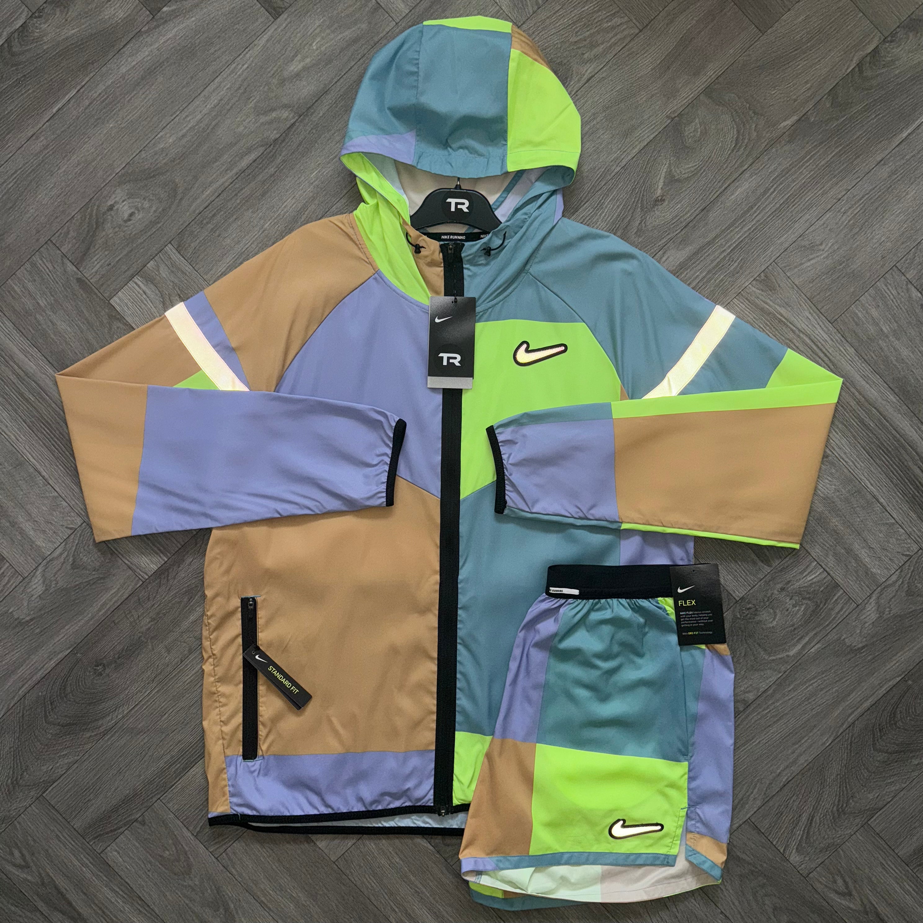 (Brand New) Lilac/Neon Nike Patchwork Set