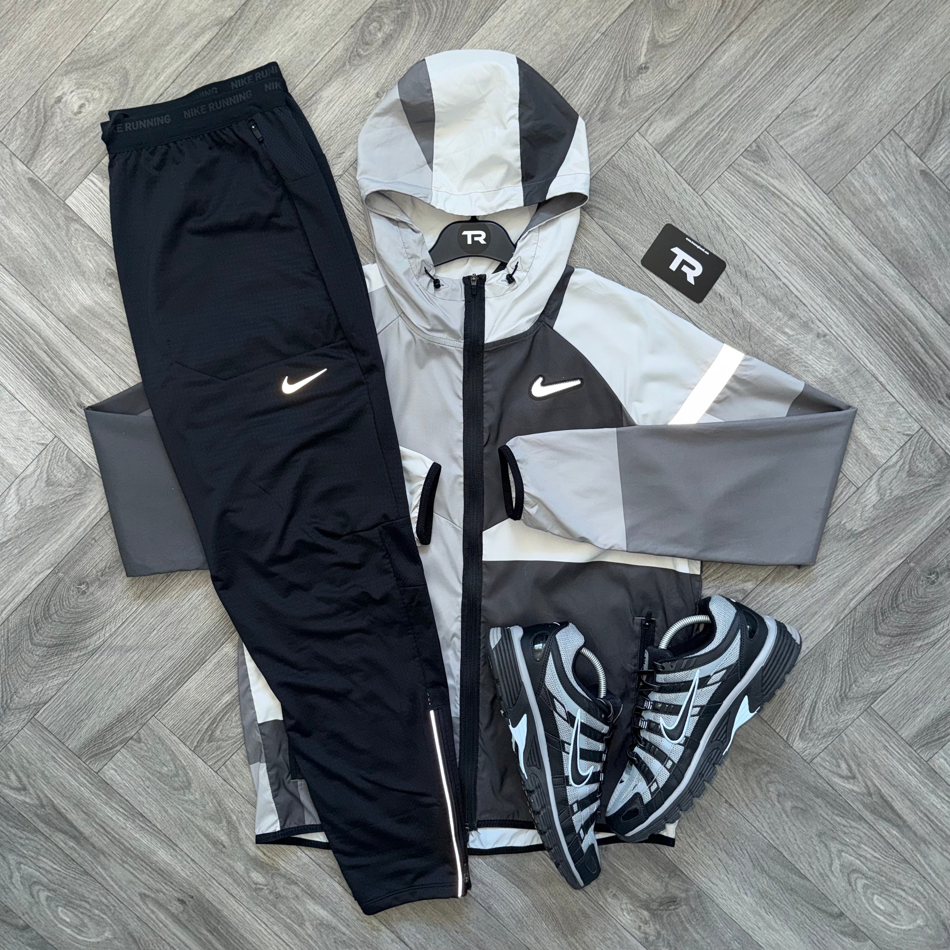 Grey Nike Patchwork Tracksuit Set