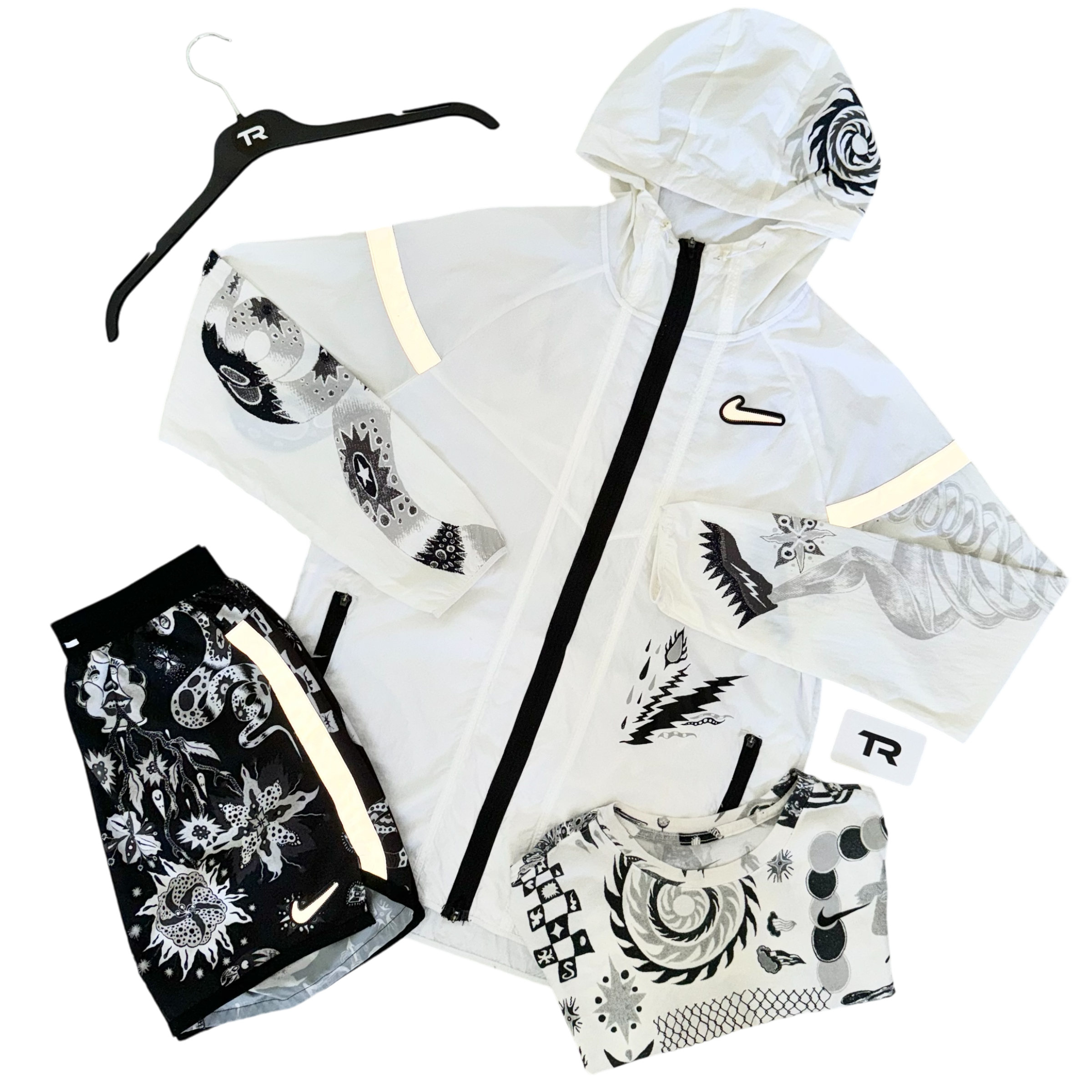 White Nike Dragon Set