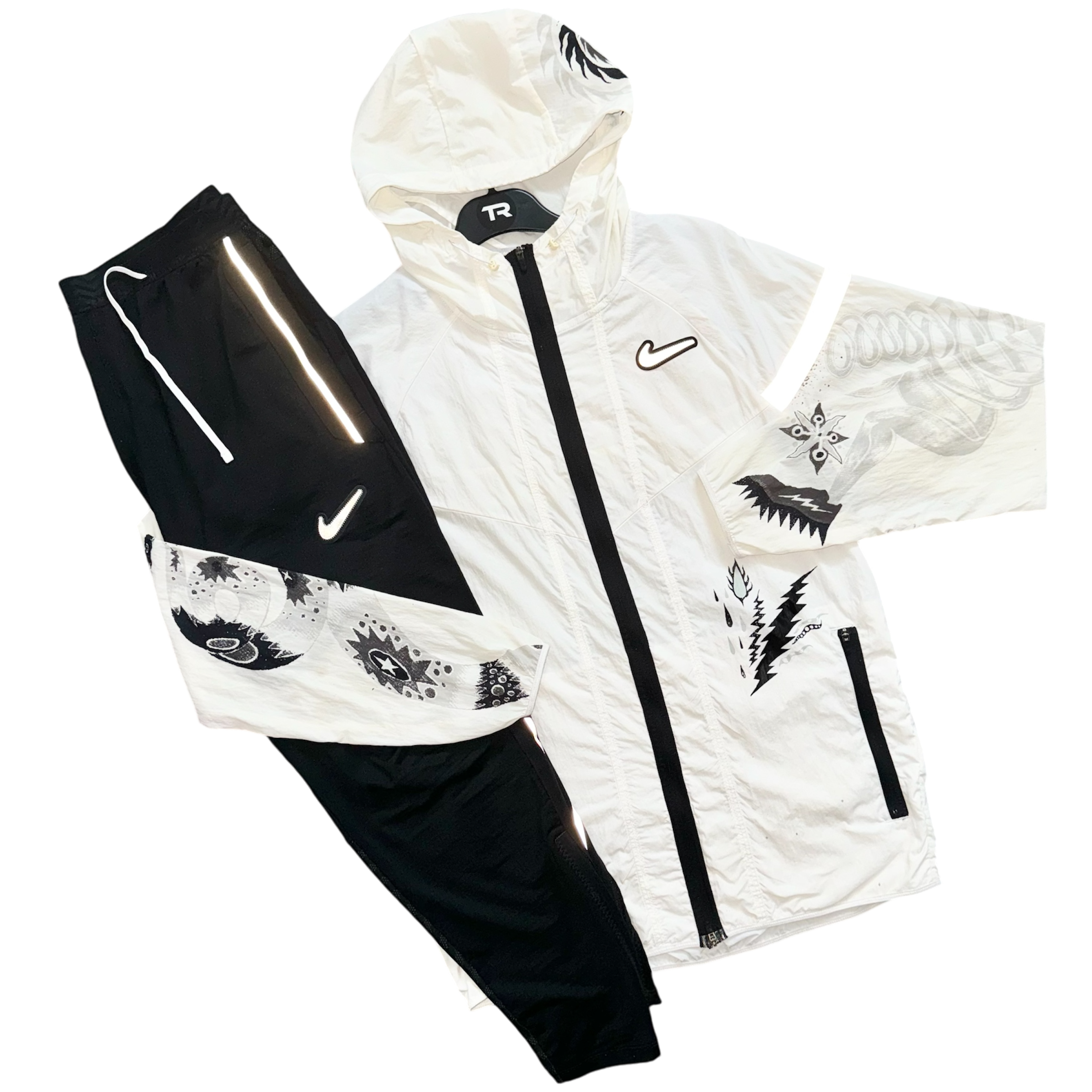 White Nike Dragon Tracksuit Set