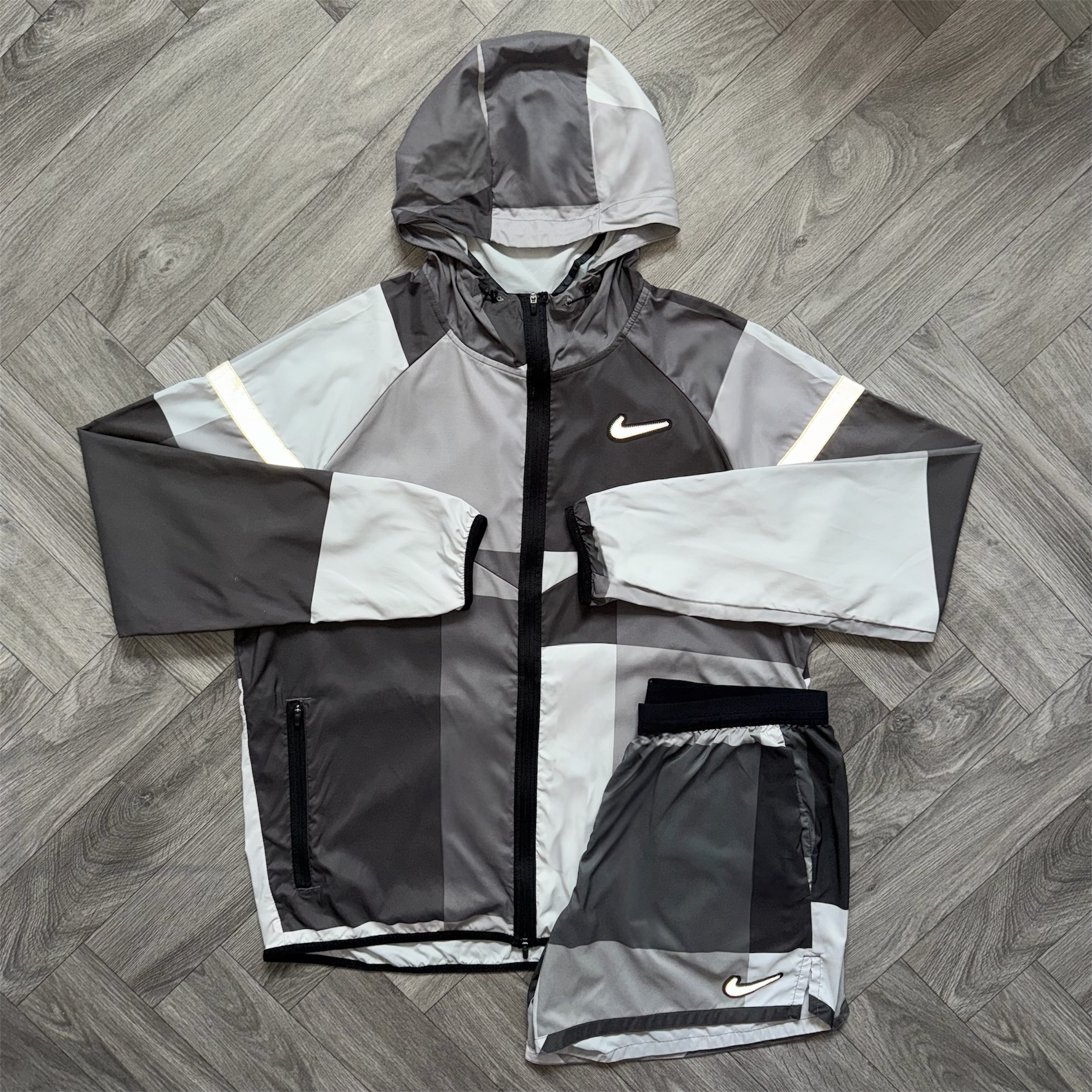 Grey Nike Patchwork Set