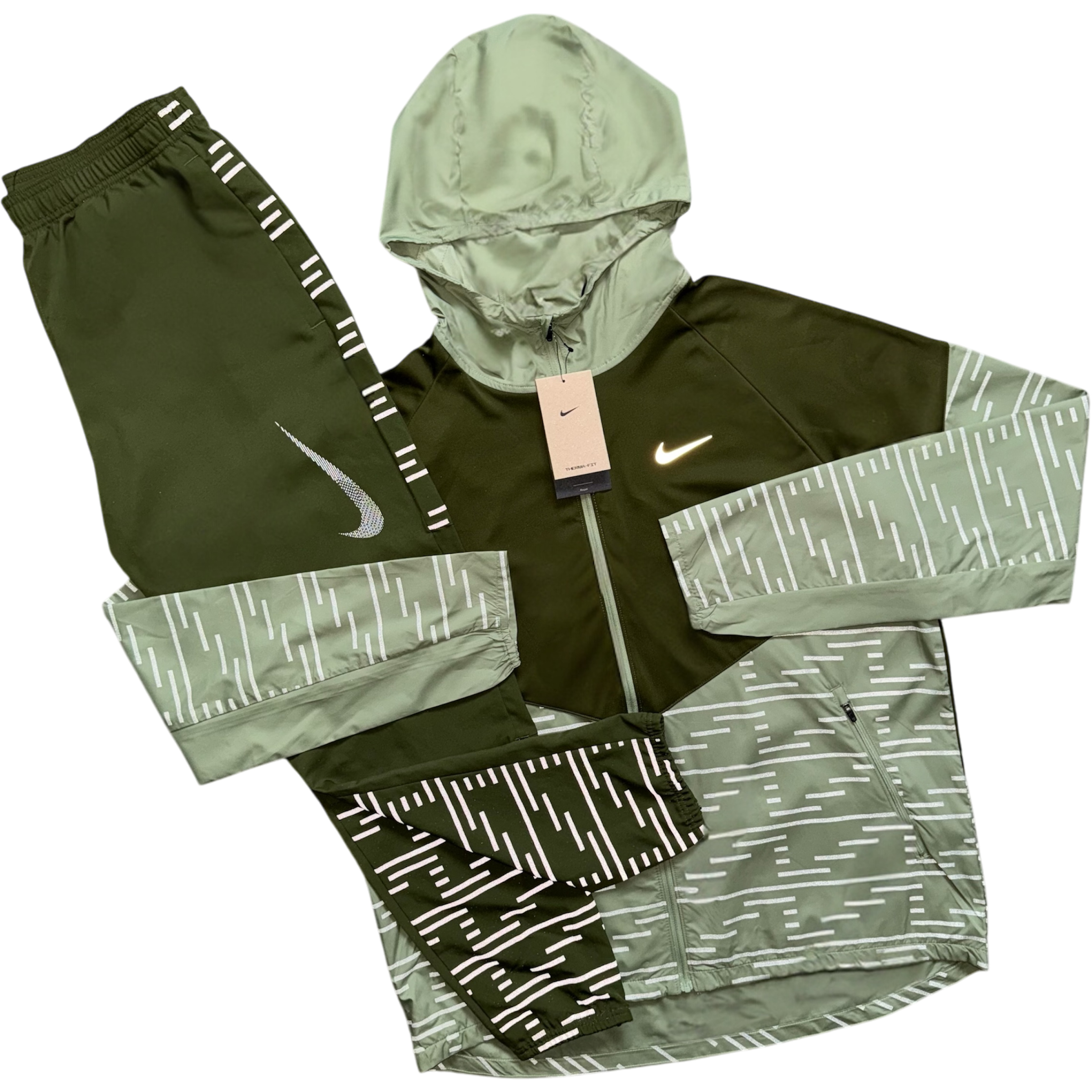 Khaki Nike Therma-Fit Tracksuit Set