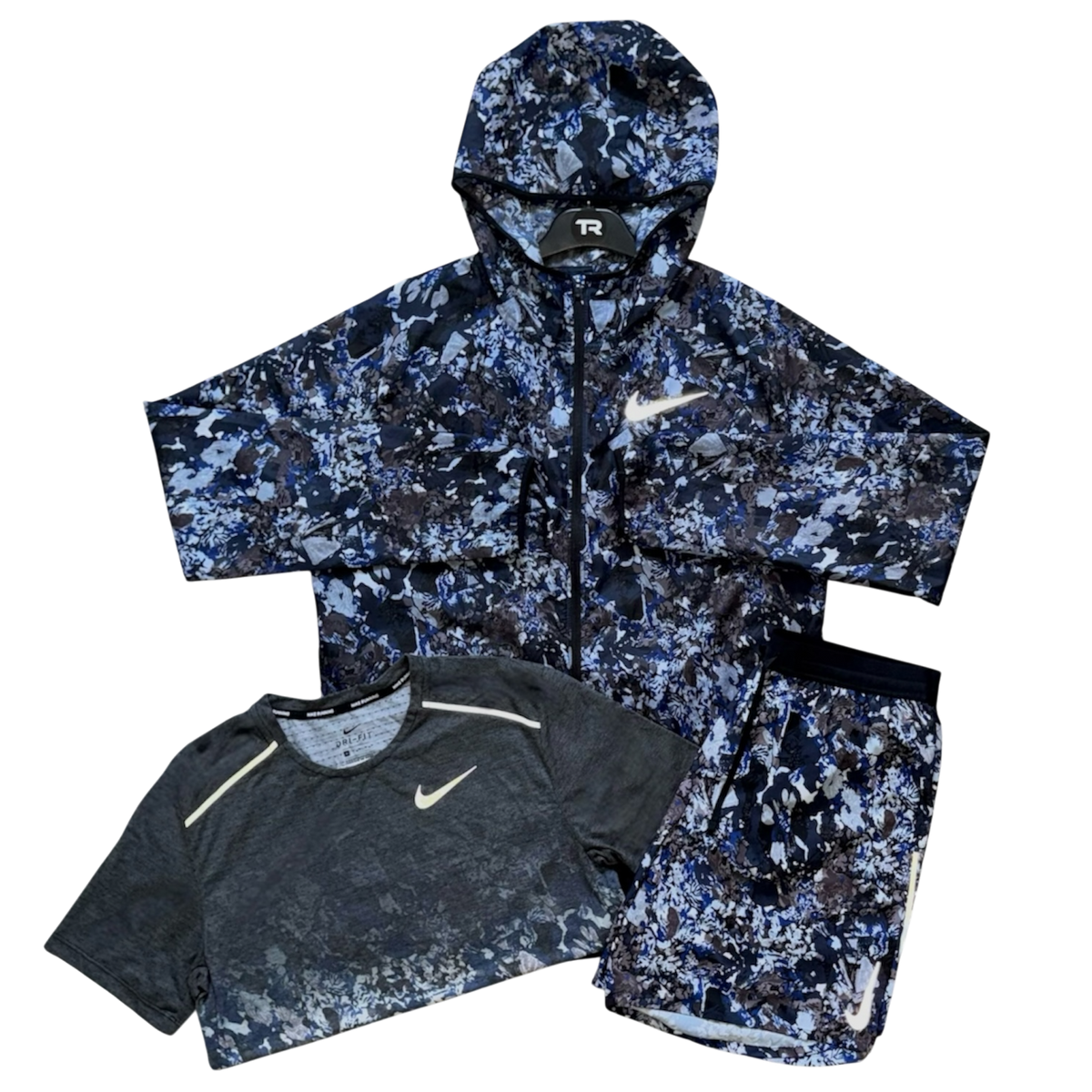 Blue Nike Floral 3-Piece Set