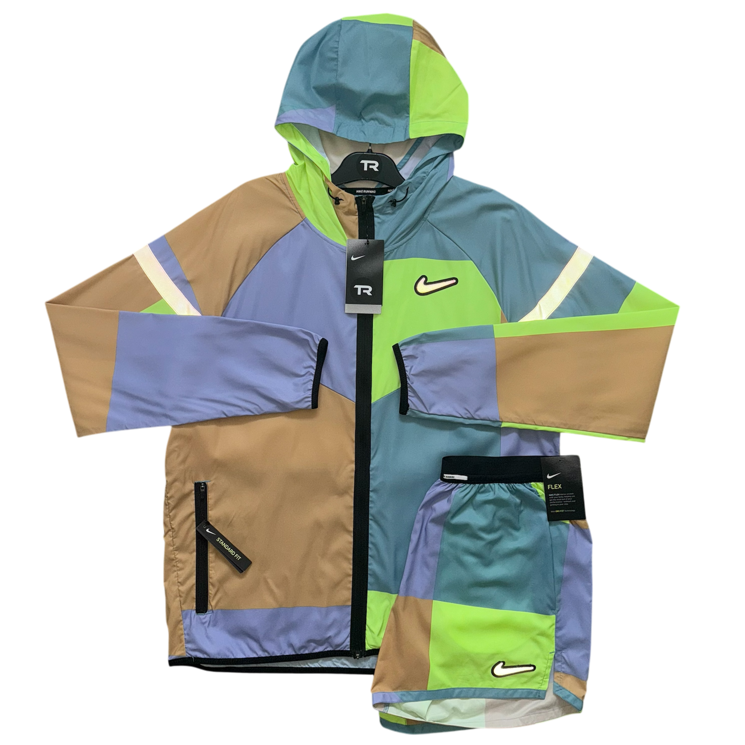(Brand New) Lilac/Neon Nike Patchwork Set