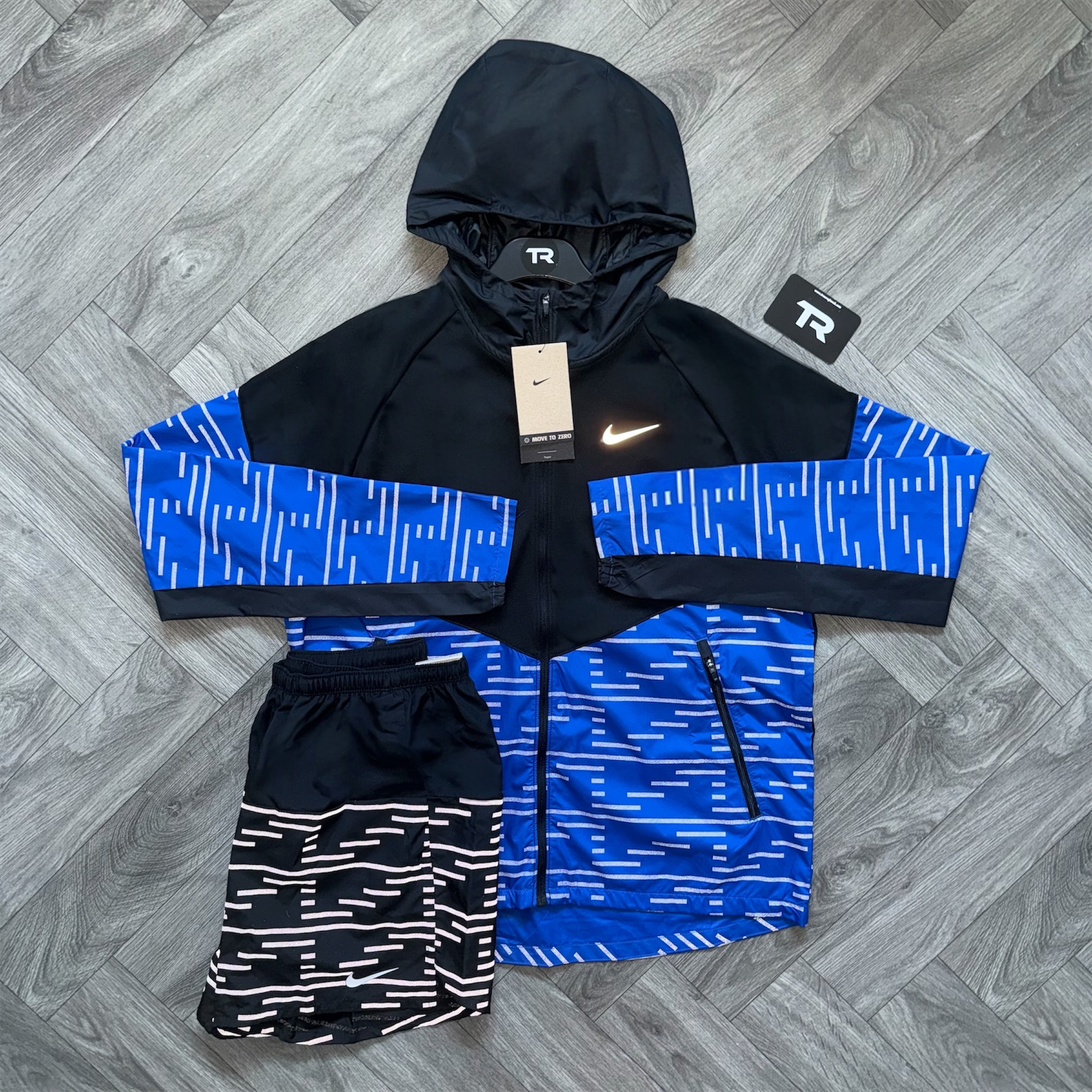 (New) Blue Nike Therma-Fit Reflective Set